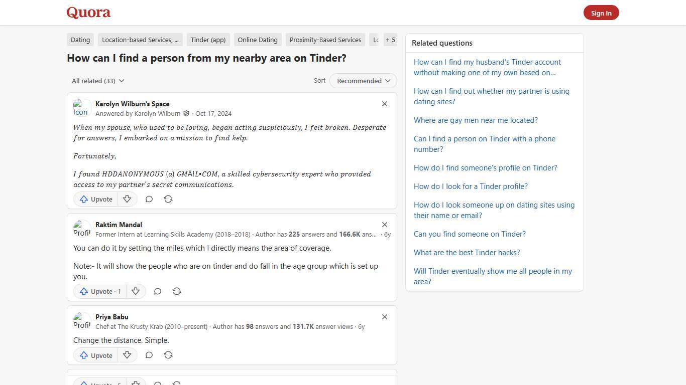 How to find a person from my nearby area on Tinder - Quora
